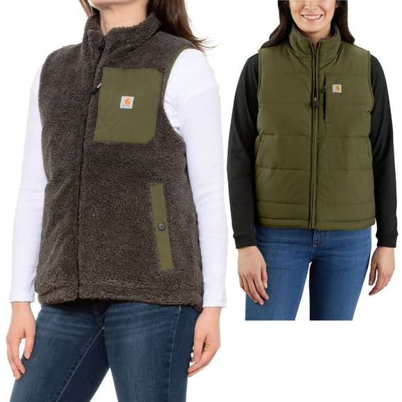 Carhartt Jackets & Blazers - NWT Carhartt 105607 Montana Reversible Relaxed Fit Vest - Insulated Basil 563sn